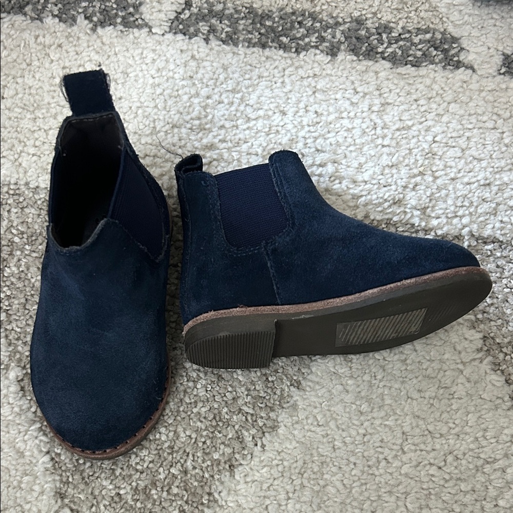 Janie and Jack Boys leather boots - blue size 4